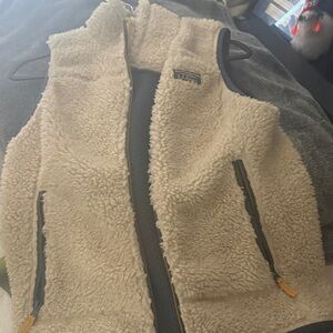 L.L. Bean Cream Sherpa Vest
